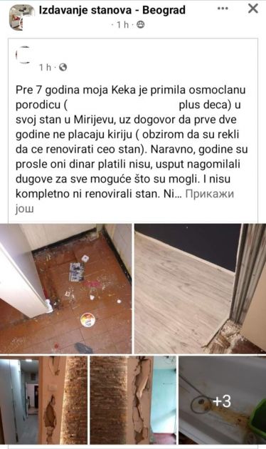 Baka iz Beograda besplatno primila porodicu u stan, oni ga demolirali, ostavili dug i na kraju nasrnuli na nju