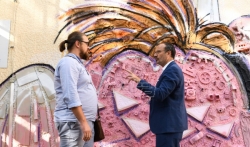 Beograd dobio novi mural - beloglavi sup od recikliranog otpada