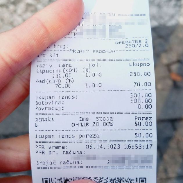 Beograđanka naručila jedan dodatak za svoj kapućino pa ostala u šoku kad je stigao račun od 300 RSD