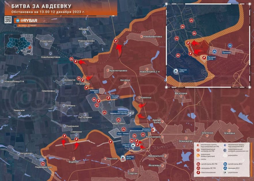  Bitka za Avdejevku: napredovanje ruskih oružanih snaga na južnoj periferiji
