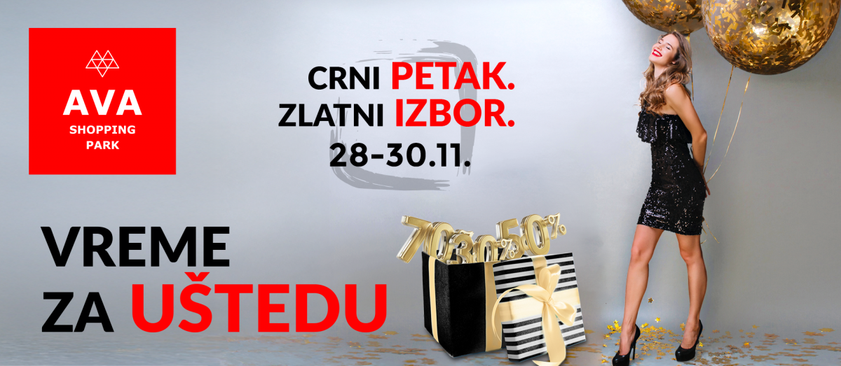 Black Friday u AVA Shopping Parku – stil, iskustvo i pametna kupovina od 28. do 30. novembra