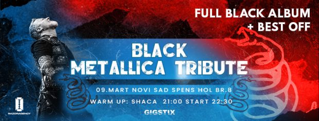 Наступ бенда „Black Metallica Tribute“ 9. марта на Спенсу