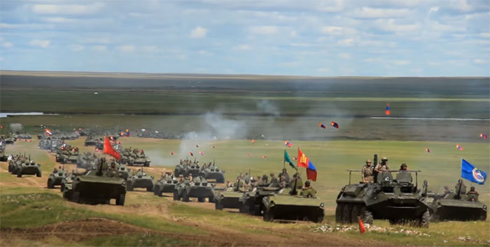 Bojevo gađanje ruske i mongolske vojske na vežbi „Selenga 2019“