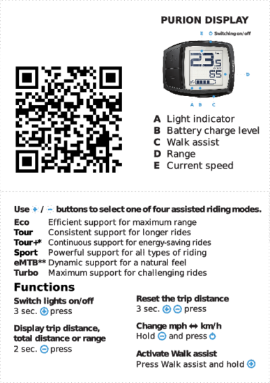 Bosch Purion Display Pocket User Manual (free PDF download)