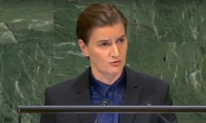 Brnabić u UN: Posvećeni smo miru, i privrženi iznalaženju kompromisa za Kosovo (VIDEO)