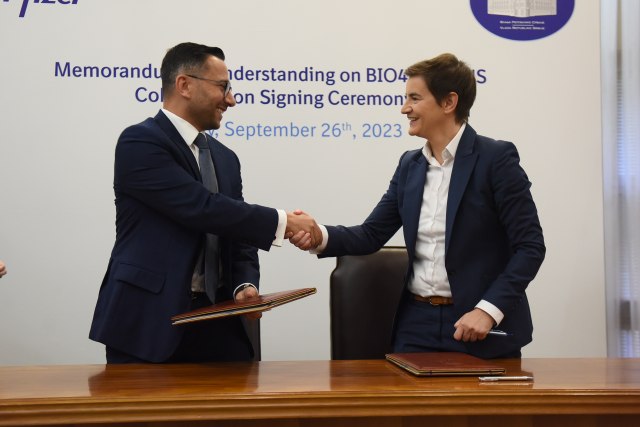 Brnabićeva potpisala memorandum sa Fajzerom o izgradnji BIO4 kampusa