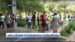 Čeka se saslušanje studenata: Građani ispred Trećeg osnovnog tužilaštva (VIDEO)