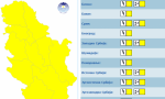 Cela Srbija u žutom: Meteoalarm na snazi naredna dva dana