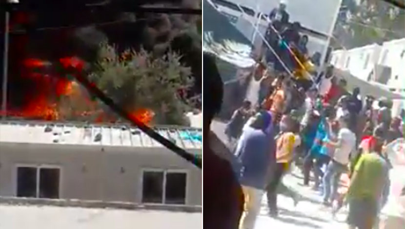 Centar za izbeglice na Lezbosu VAN KONTROLE: Izbili požar i neredi, kamenicama gađali vatrogasce i policajce (VIDEO)