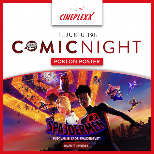 Comic night u Cineplexx bioskopima uz film “Spajdermen: Putovanje kroz spajder-svet”