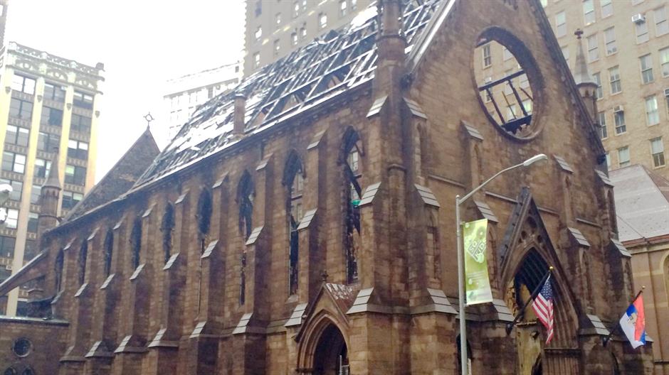 Crkva SPC u Njujorku, izgorela u požaru, dobija nov krov