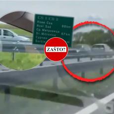 DA L SI NORMALAN, ČOVEČE? Na auto-putu prema Subotici čovek vozio u KONTRA smeru i to preticajnom trakom (VIDEO)
