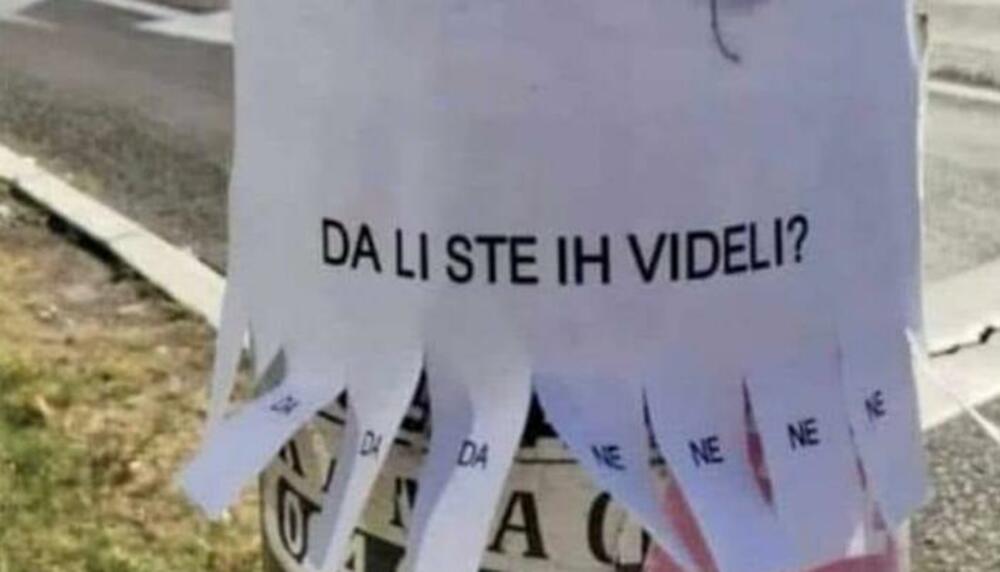 DA LI STE IH VIDELI? Hit oglas zalepljen je na banderi u Sremskoj Mitrovici, LJUDI U NEVERICI KO SE IZGUBIO (FOTO)