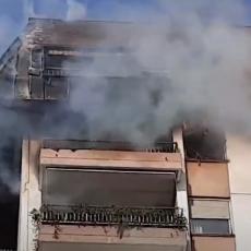 DA SE NAJEŽIŠ!  IZVUKLI DEVOJKU SEKUND PRE PADA PLAFONA: Dramatično spašavanje iz zapaljenog stana na Dorćolu (VIDEO)