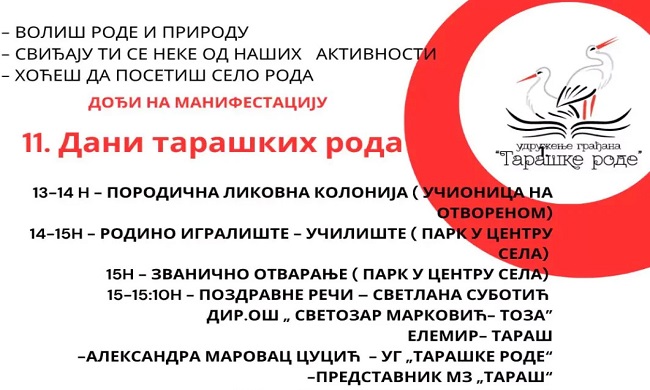DANI TARAŠKIH RODA: Manifestacija za sve generacije