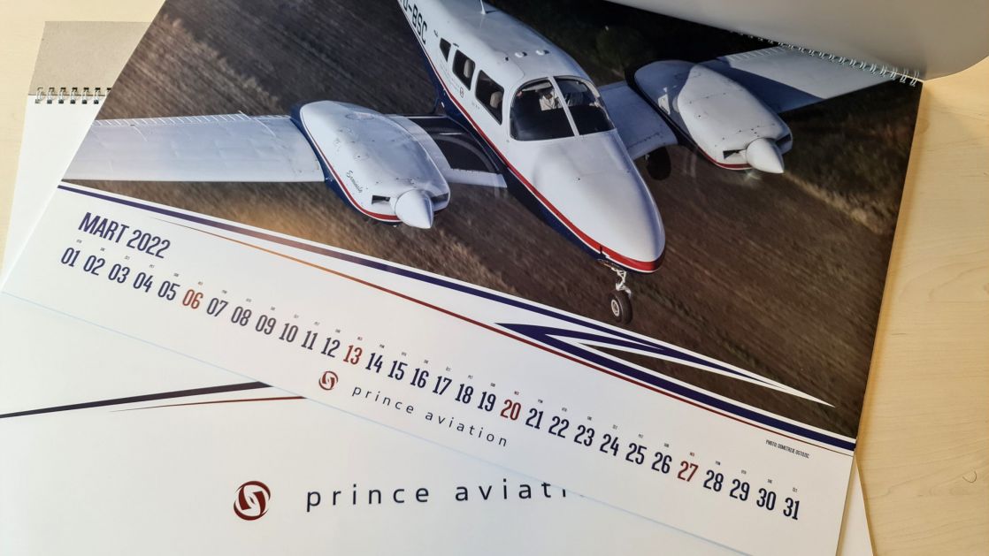 [DELIMO KALENDARE] Prince Aviation poklanja 10 stonih i zidnih kalendara sa motivima poslovne avijacije