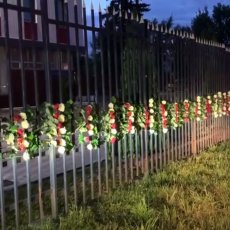 DIRLJIV OPROŠTAJ OD LAZANSKOG U MOSKVI: Ograda srpske ambasade sva u crvenim i belim ružama (VIDEO)