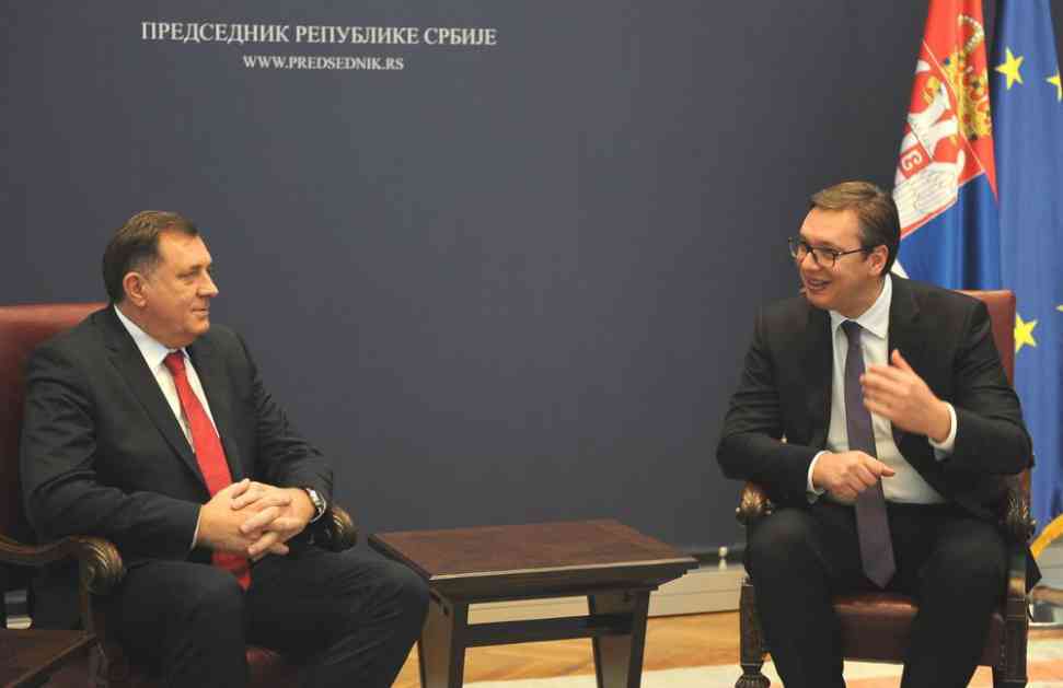 DODIK: Srbija i Republika Srpska imaju najbolju saradnju do sada zahvaljujući Vučiću