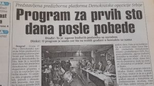 DOS pre 20 godina predstavio „Ugovor sa narodom“