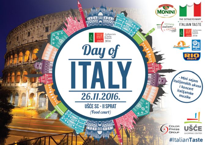 „Dan Italije u Beogradu“: Mini sajam italijanskih ukusa, turističke ponude i koncert italijanske muzike
