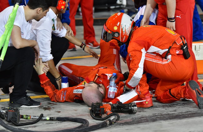 Dan posle - Evo kako izgleda noga mehaničara Ferarija nakon incidenta! (foto)