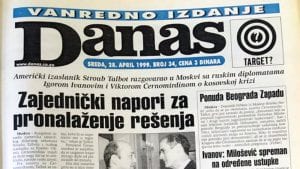 Danas (1999): Nedelja u kojoj su raketirane zgrada RTS i rezidencija Miloševića