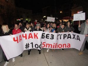 Deseti protest Jedan od pet miliona sutra u Čačku