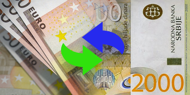 Dinar bez promene, kurs 117,5885 za evro