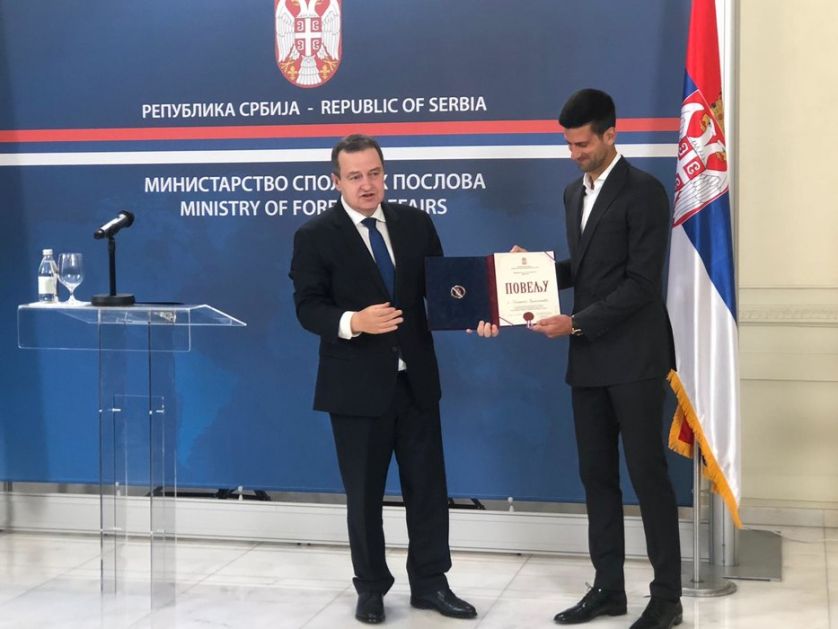 Đokoviću nagrada za promociju interesa Srbije u svetu