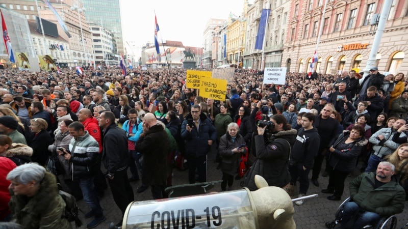 Do sada najveći antivakserski prosvjed u Zagrebu