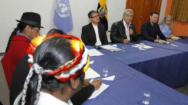 Dogovor predsednika Ekvadora sa domorocima