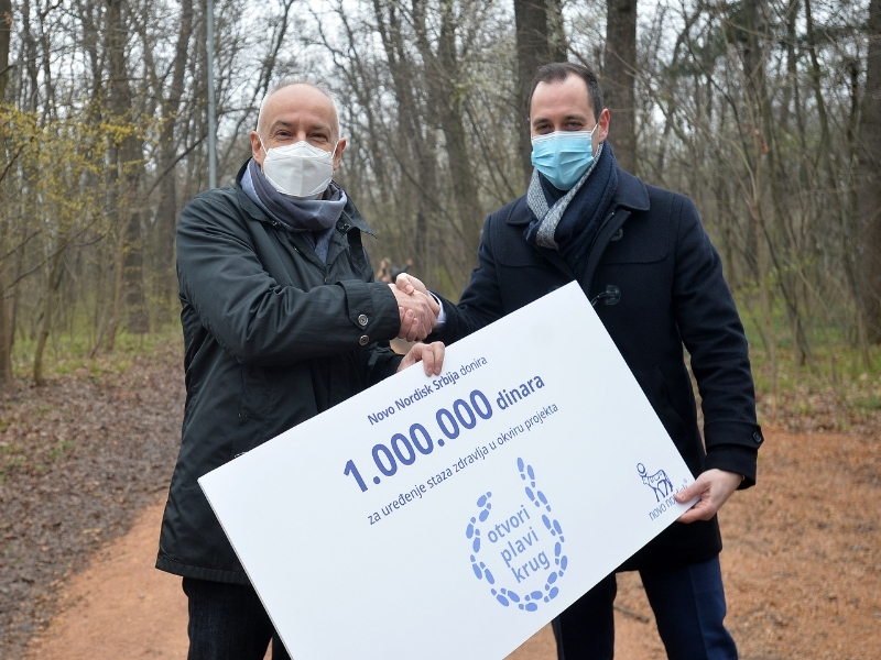 Donacija za uređenje staza zdravlja u Beogradu u okviru projekta „Otvori plavi krug“