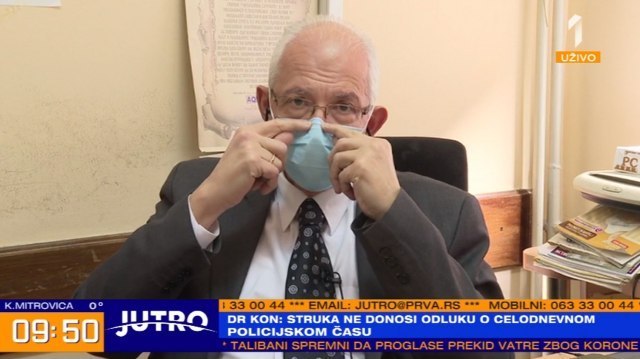 Dr Predrag Kon: Ako svi nose maske, zaštita je 99 odsto