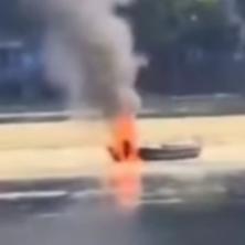 Drama kod Čačka: Zapalio se čamac dok je stariji bračni par bio u njemu! Isplivao snimak sa lica mesta (VIDEO)