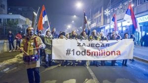 Drugi protestni skup „1 od 5 miliona“ u Zaječaru 25. januara
