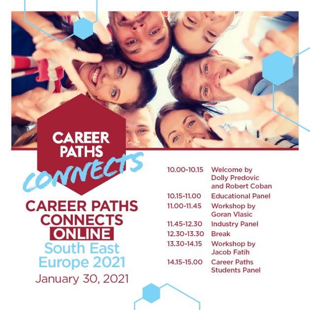 Drugi, virtuelni Career Paths 30. januara: Stručnjaci savetuju kako da kvalitetno ostvarite svoje profesionalne potencijale