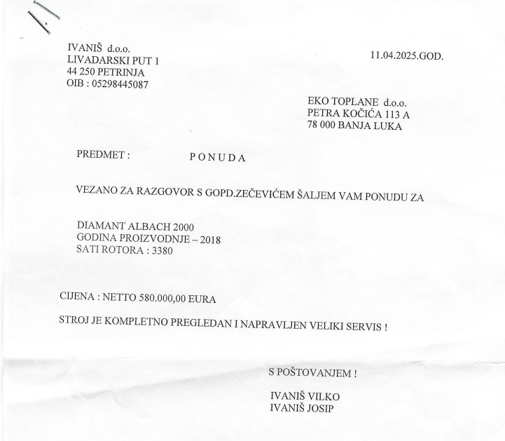 „Eko Toplane“: Do preplaćene polovne mašine preko fingiranih ponuda