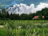 Ekspolozija u Knaufu u Surdulici, dim na sve strane