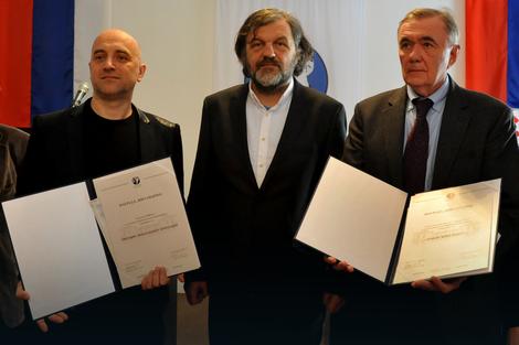 Emir Kusturica uručio nagradu „Ivo Andrić“ Dušku Kovačeviću i Zaharu Prilepinu