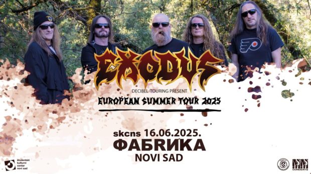 Иконе треш метал звука “Exodus” премијерно у Новом Саду 16. јуна у СКЦНС Фабрици