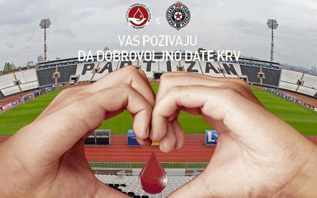 FK Partizan vas zove: Dajte krv, spasite život!