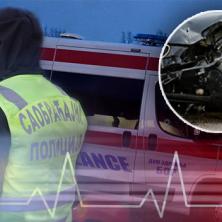 (FOTO) Težak udes kod Sremskih Karlovaca: Direktan sudar kamiona i automobila! Ima povređenih, vozilo potpuno uništeno