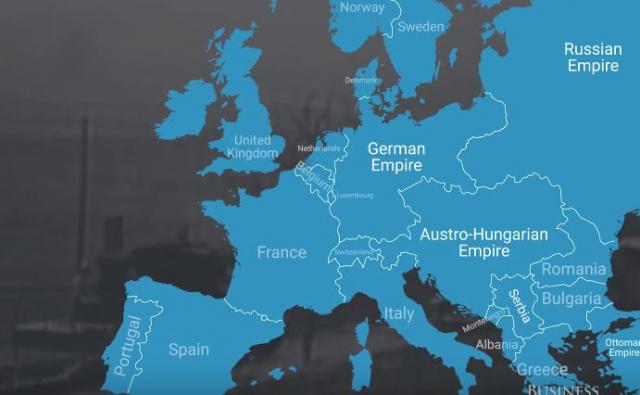 Fascinantan video: Kako je I svetski rat menjao granice Evrope