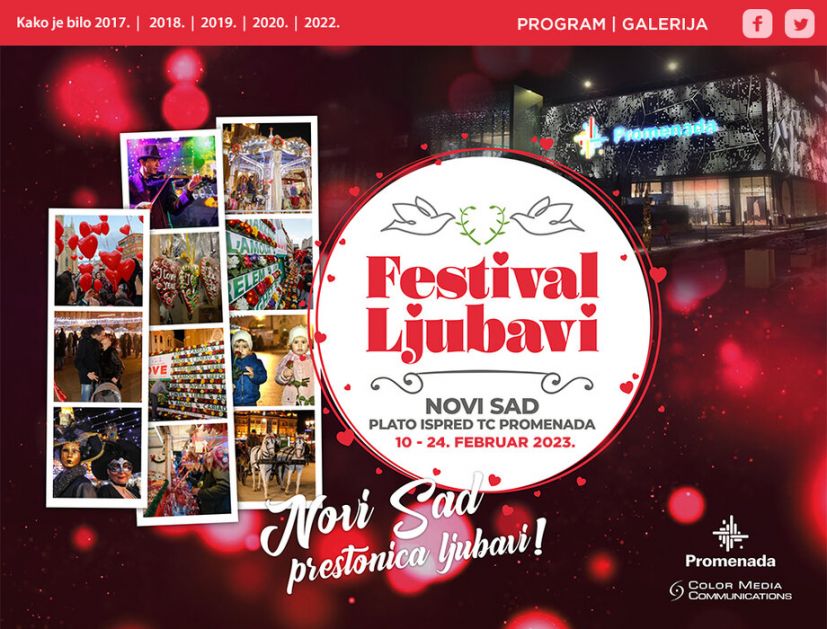 Festival ljubavi od 10. do 24. februara na platou ispred Promenade (AUDIO)