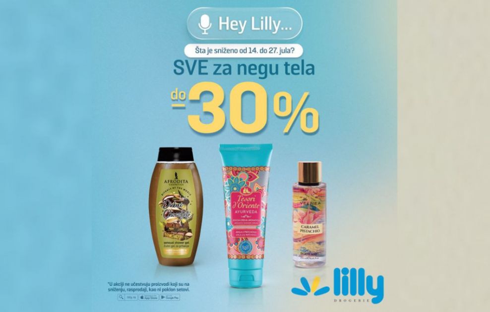 Festival nege tela u Lily-ju: Popusti do -30% na sve za negu tela od 14. do 27. jula!