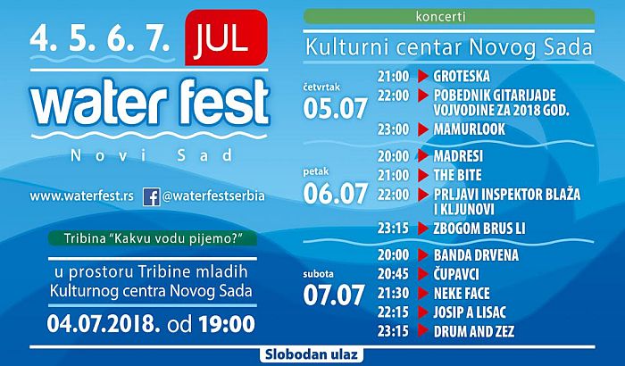 Festival posvećen očuvanju vode Water Fest od srede u Novom Sadu