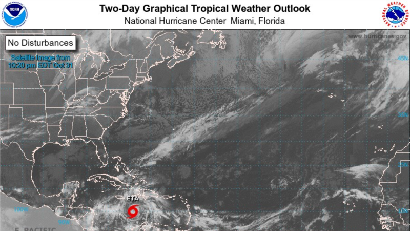 Formirana tropska oluja Eta, izjednačen rekord po broju oluja sa imenom