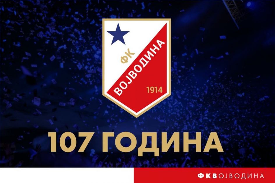 Fudbalski klub Vojvodina danas slavi 107. rođendan