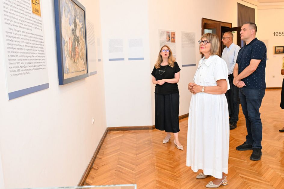 Gojkovićeva posetila Galeriju likovne umetnosti Poklon zbirka Rajka Mamuzića