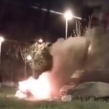Gori kao HIROŠIMA: Zapalio se automobil na Bežanijskoj kosi (VIDEO)
